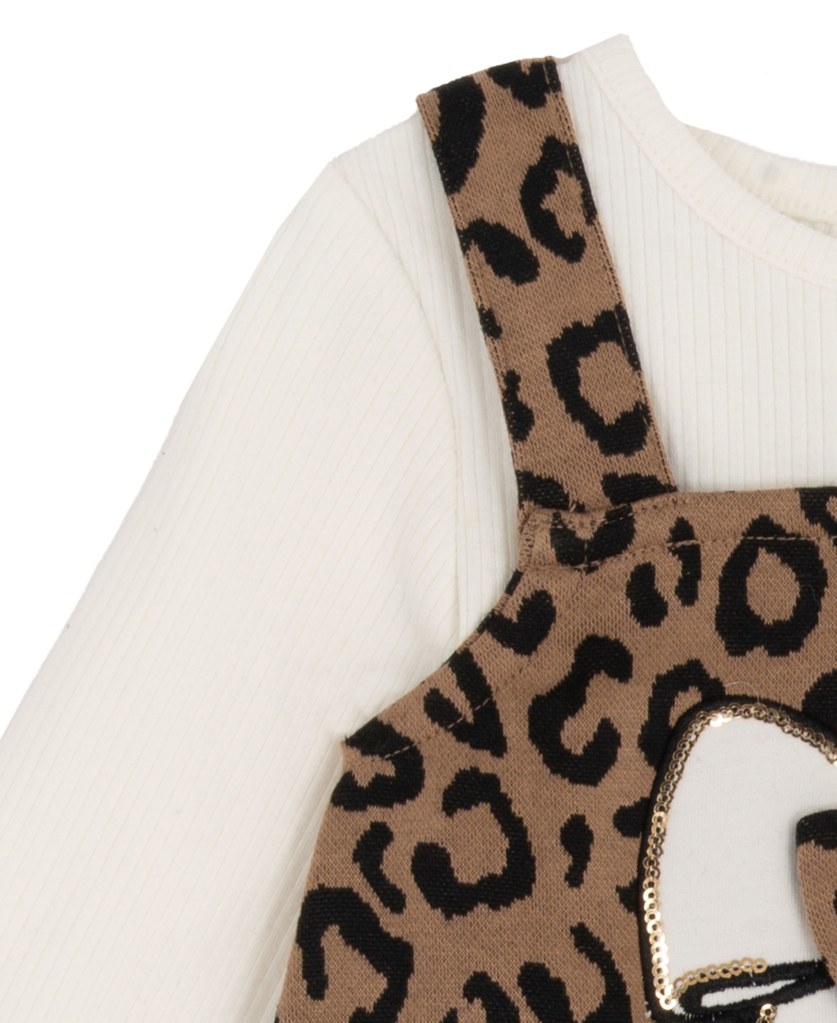 Rare Editions Baby Girls 2-piece Cheetah Print Jumper Bodysuit Set In Brown