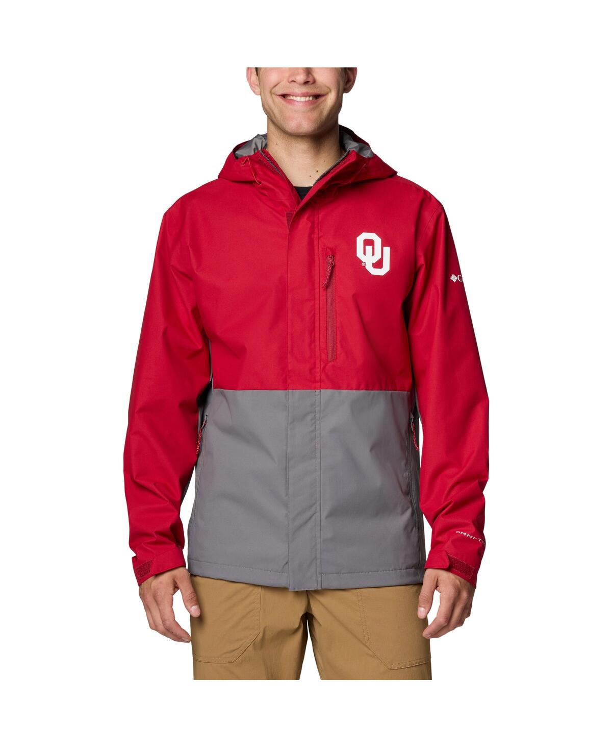Columbia Men's Crimson Oklahoma Sooners Field Bound Omni-tech Full-zip Jacket In Red