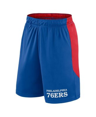 Men's Royal/Red Philadelphia 76ers Launch Performance Shorts