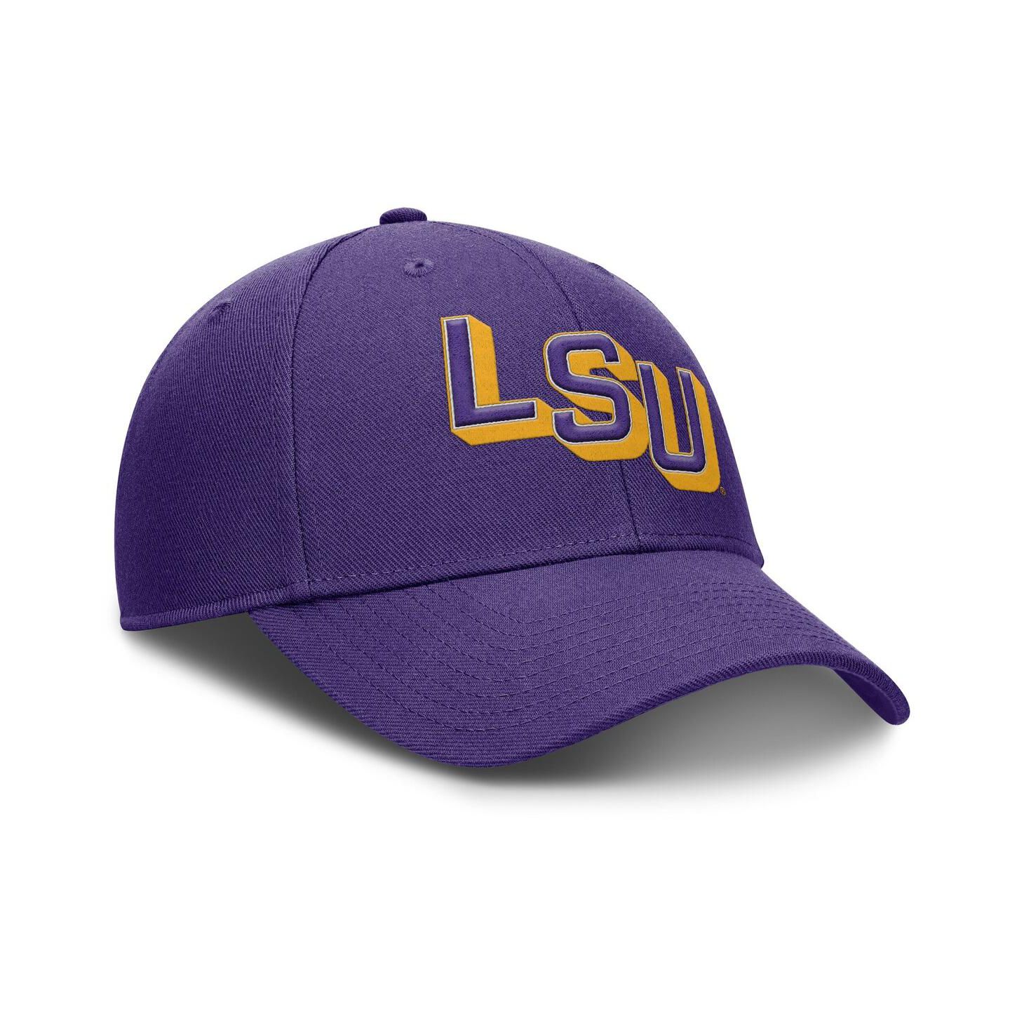 Мужская кепка Nike Purple LSU Tigers Slanted Primetime Rise Performance Adjustable Hat — фото 3