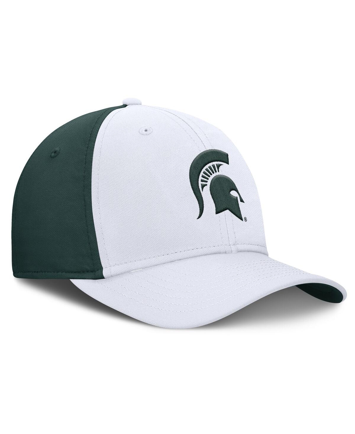 Nike Men's White/green Michigan State Spartans 2025 Sideline Rise Local Performance Flex Hat In Multi