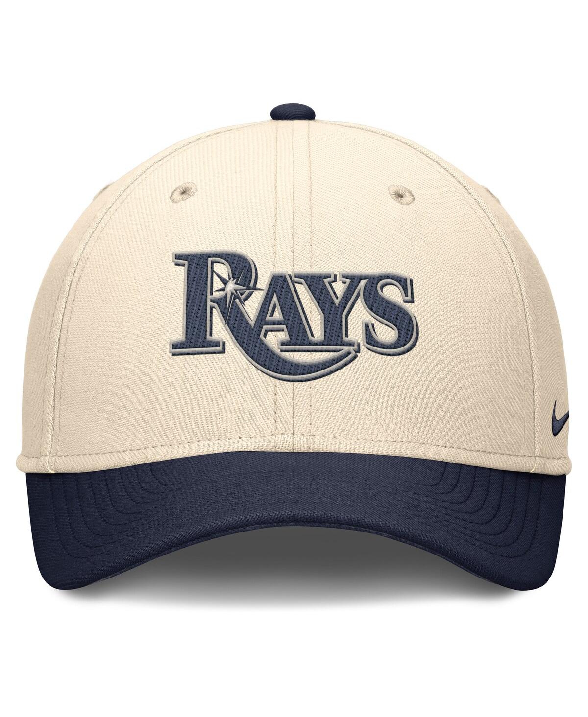 Nike Men's Natural/navy Tampa Bay Rays Statement Rise Performance Flex Hat In Multi