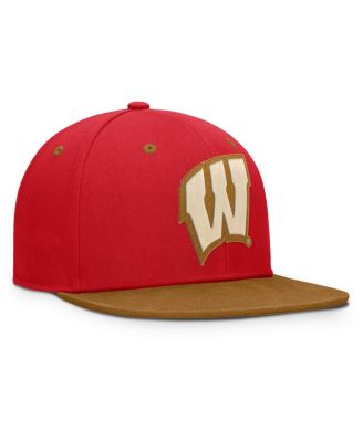 Men's Red/Brown Wisconsin Badgers Noboa Fitted Hat