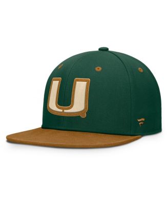 Fanatics - Men's Green/Brown Miami Hurricanes Noboa Fitted Hat