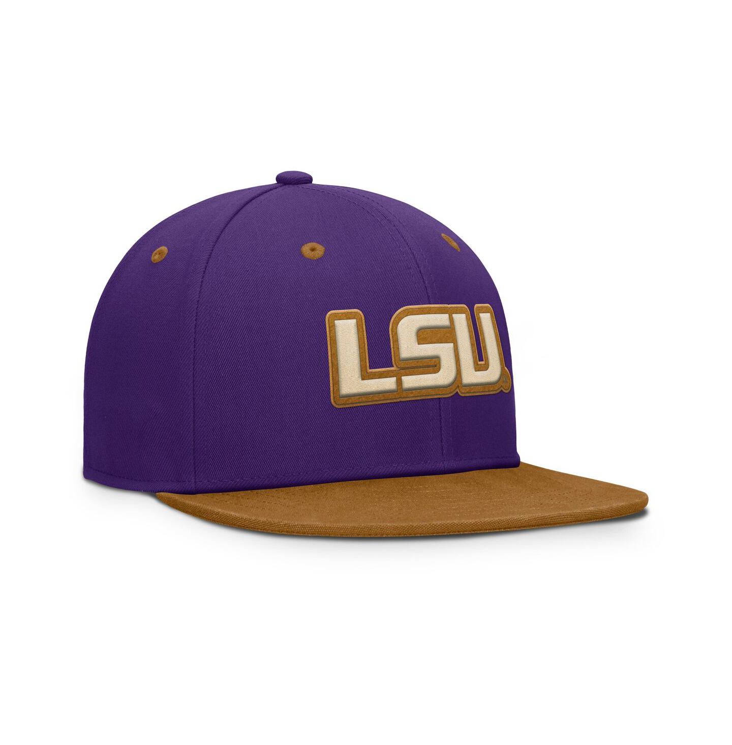 Мужская кепка Fanatics Purple/Brown LSU Tigers Noboa Fitted Hat — фото 3