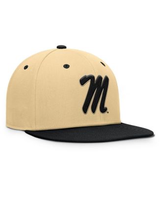 Men's Khaki/Black Ole Miss Rebels Balance Fitted Hat