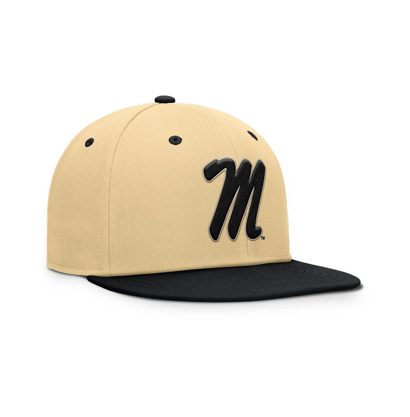 Мужская кепка Fanatics Khaki/Black Ole Miss Rebels Balance Fitted Hat — фото 3