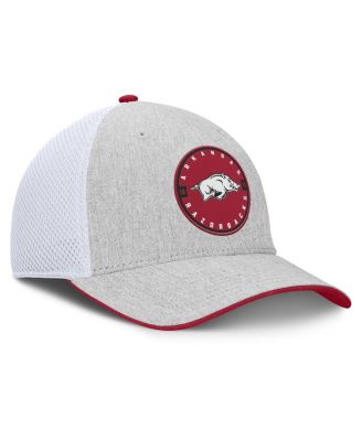 Men's Heather Gray/White Arkansas Razorbacks Trigger Flex Hat