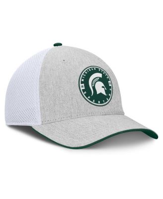 Men's Heather Gray/White Michigan State Spartans Trigger Flex Hat