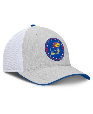 Men's Heather Gray/White Kansas Jayhawks Trigger Flex Hat
