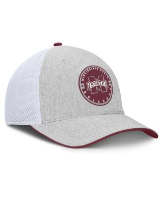 Men's Heather Gray/White Mississippi State Bulldogs Trigger Flex Hat