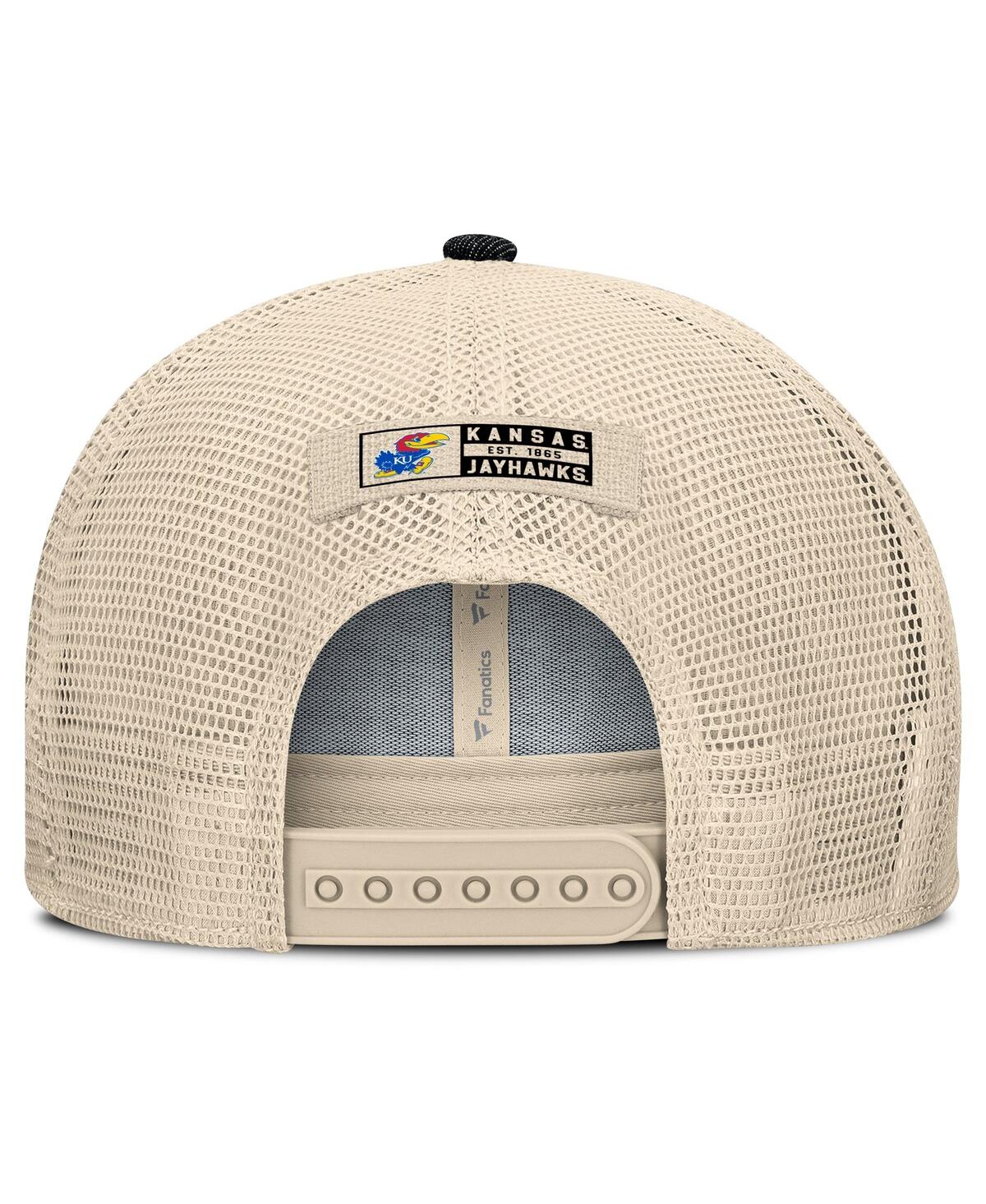 Fanatics Men's Black/natural Kansas Jayhawks Legend Trucker Snapback Hat In Multi
