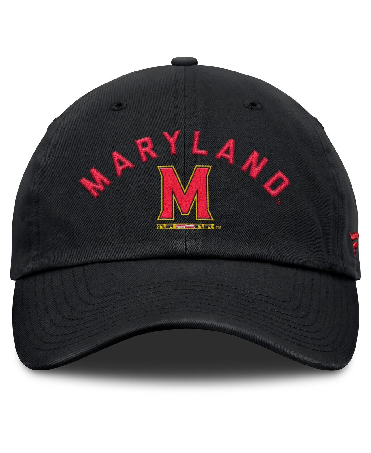 Fanatics Men's Black Maryland Terrapins Myth Adjustable Hat In Black
