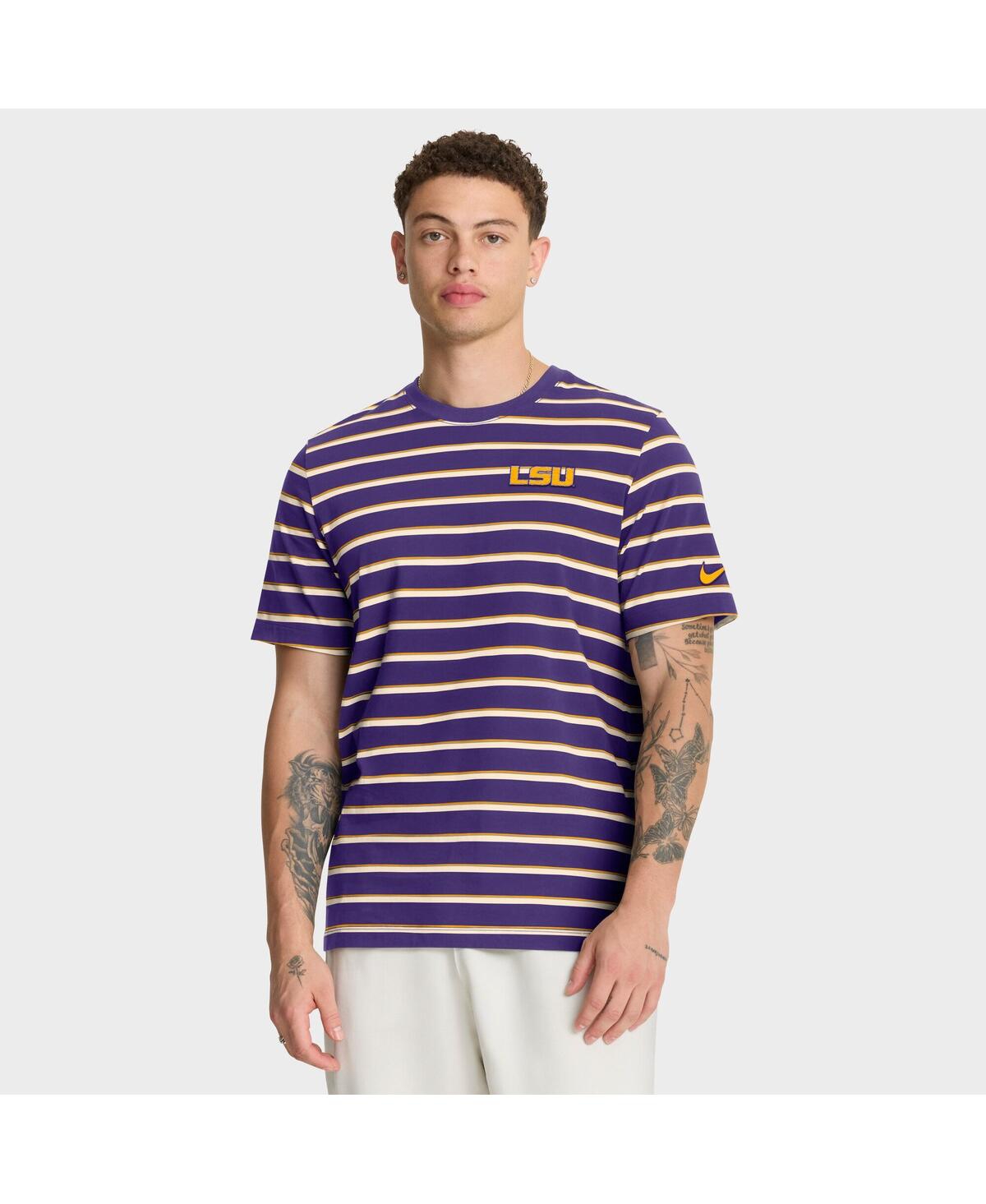 Nike Purple Lsu Tigers Athletic Prep Legacy Summit Stripe T-shirt In Blue