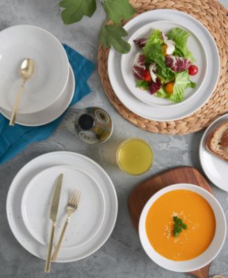 Speckled White 12 Pc. Dinnerware Set, Service for 4, Exclusively at Macy's