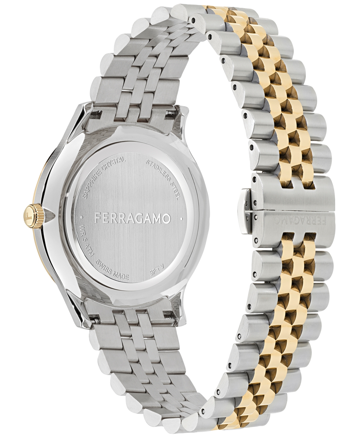 Ferragamo Men's Swiss Duo Two-tone Stainless Steel Bracelet Watch 40mm In Multi