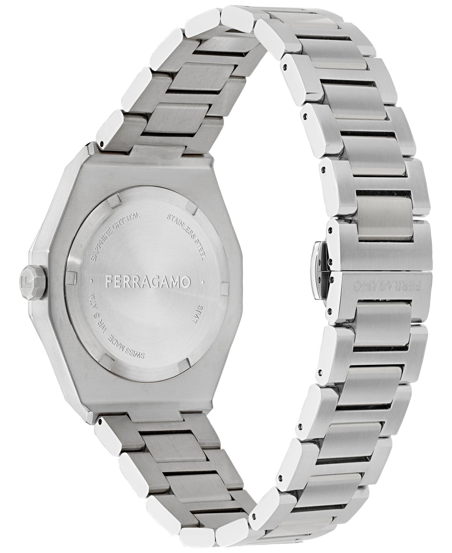 Мужские часы Ferragamo Swiss Edge Stainless Steel Bracelet Watch 40mm — фото 3