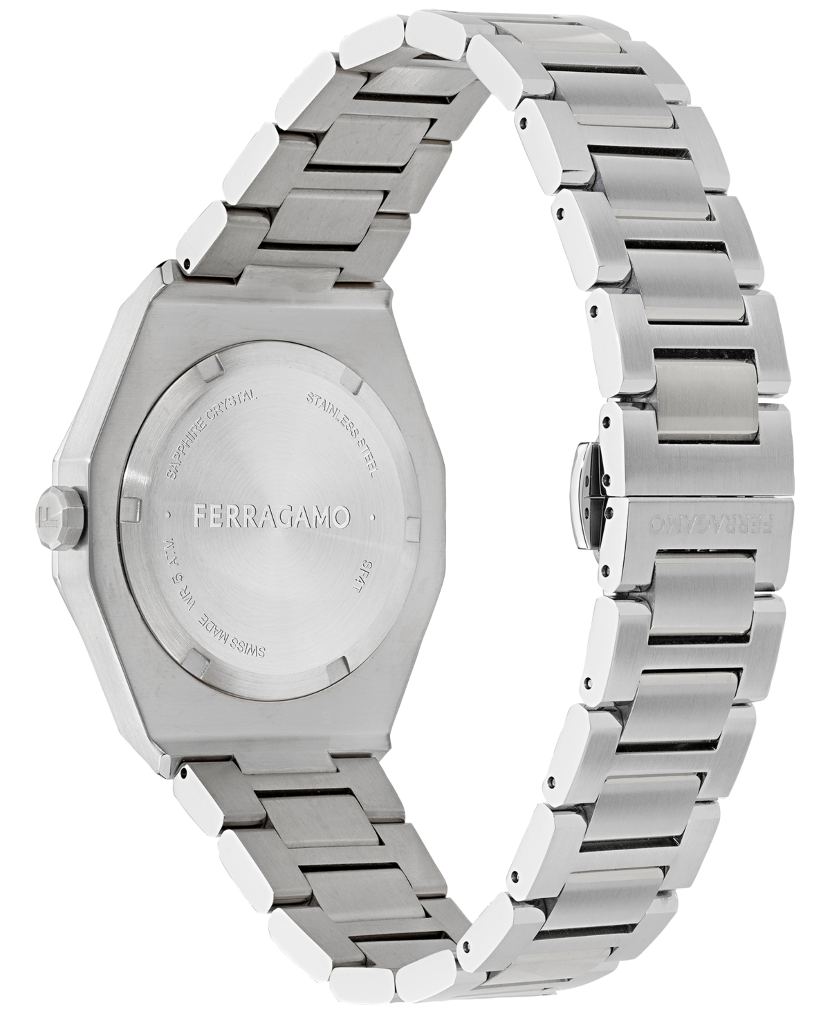 Ferragamo Men's Swiss Edge Stainless Steel Bracelet Watch 40mm