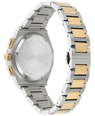 Men's Swiss Chronograph Edge Two-Tone Stainless Steel Bracelet Watch 42mm