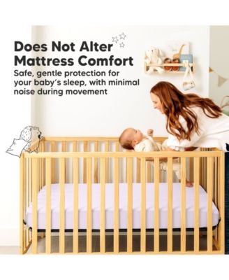 2-Pack Protect+ Waterproof Crib Mattress Protector Covers, Quin Quilted Cotton Baby Mattress Topper, Toddler Crib Sheets