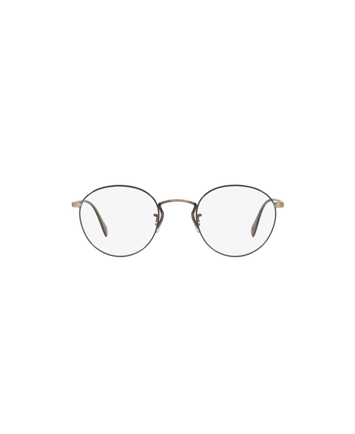 Мужские очки Oliver Peoples Man Panthos Metal OV1186 Coleridge Eyeglasses, цвет: Состаренный золотой чёрный — фото 2