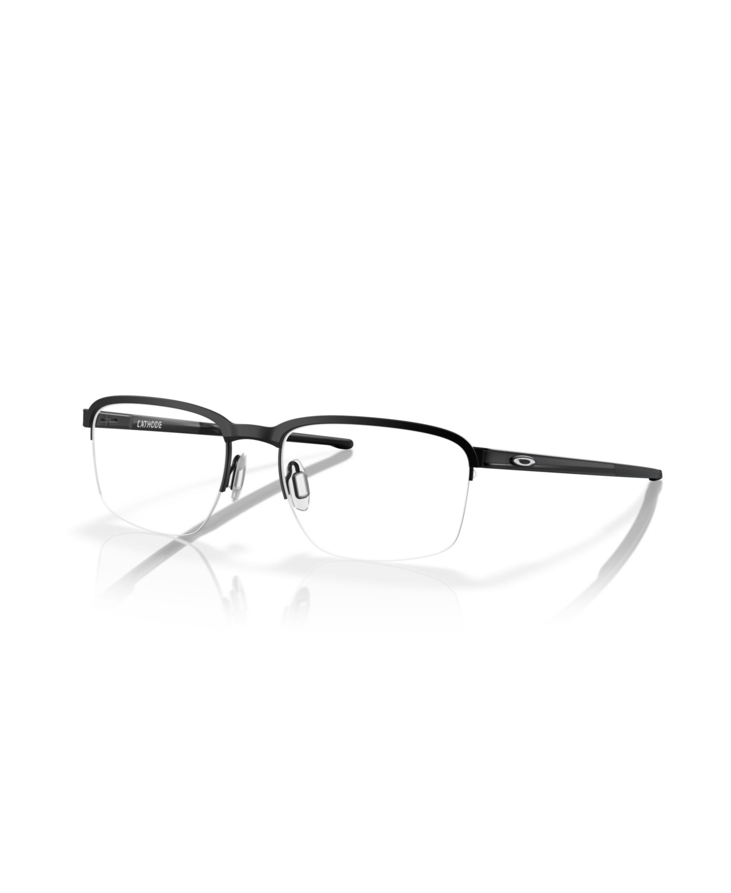 Мужские очки Celine Oakley Man Square Metal OX3233 Cathode Eyeglasses, цвет: Атласный чёрный — фото 1