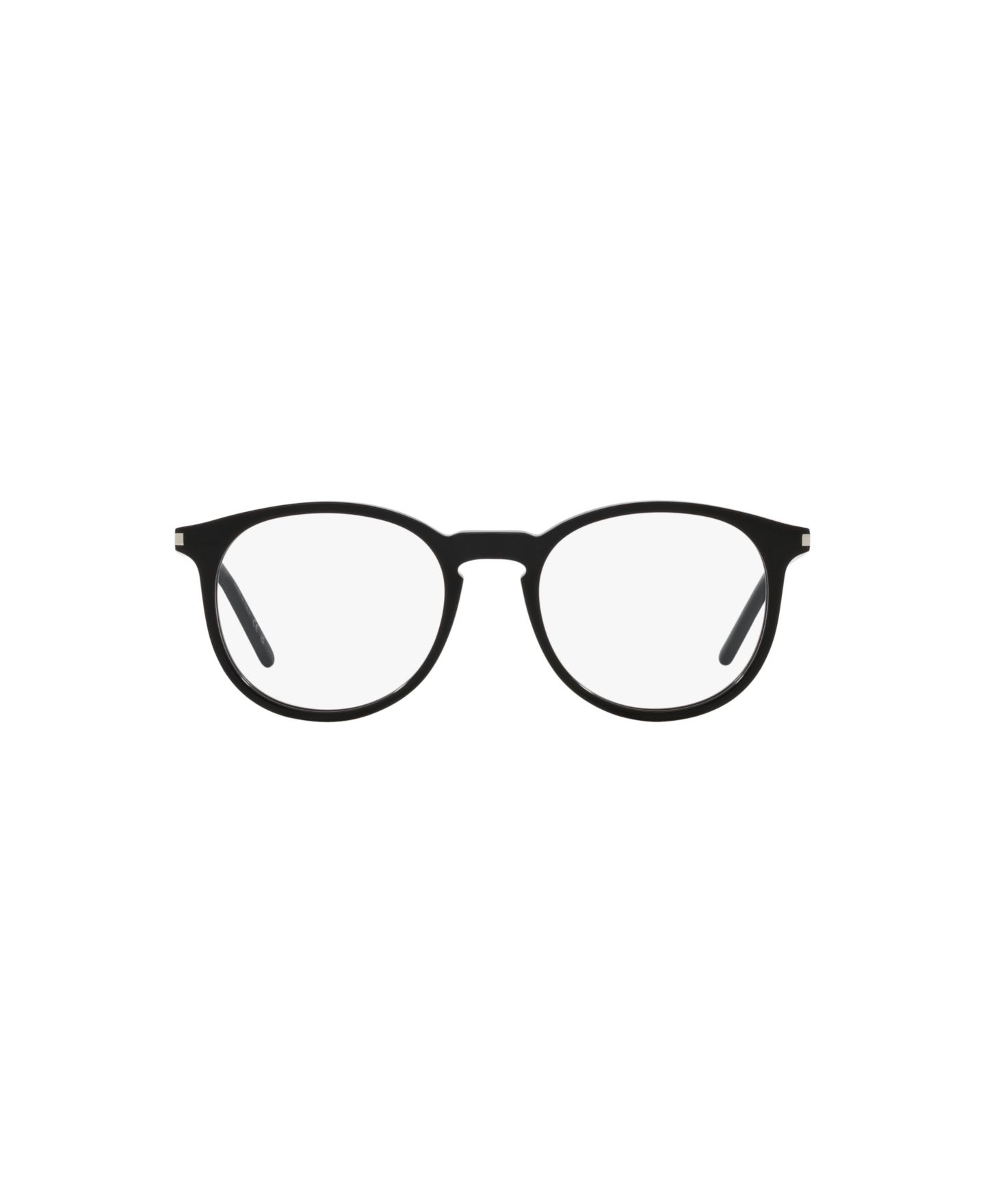 Очки Saint Laurent Unisex Round Plastic SL 106 Eyeglasses, цвет: Чёрный — фото 2