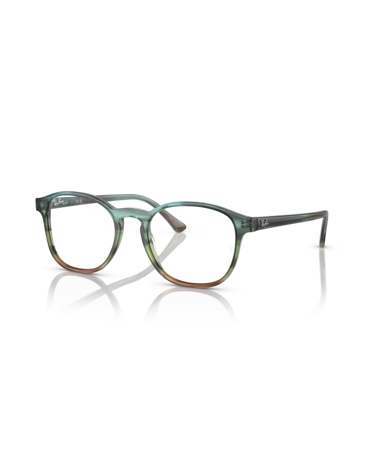 Ray Ban Unisex Phantos Eyeglasses, Rb5417 In Green