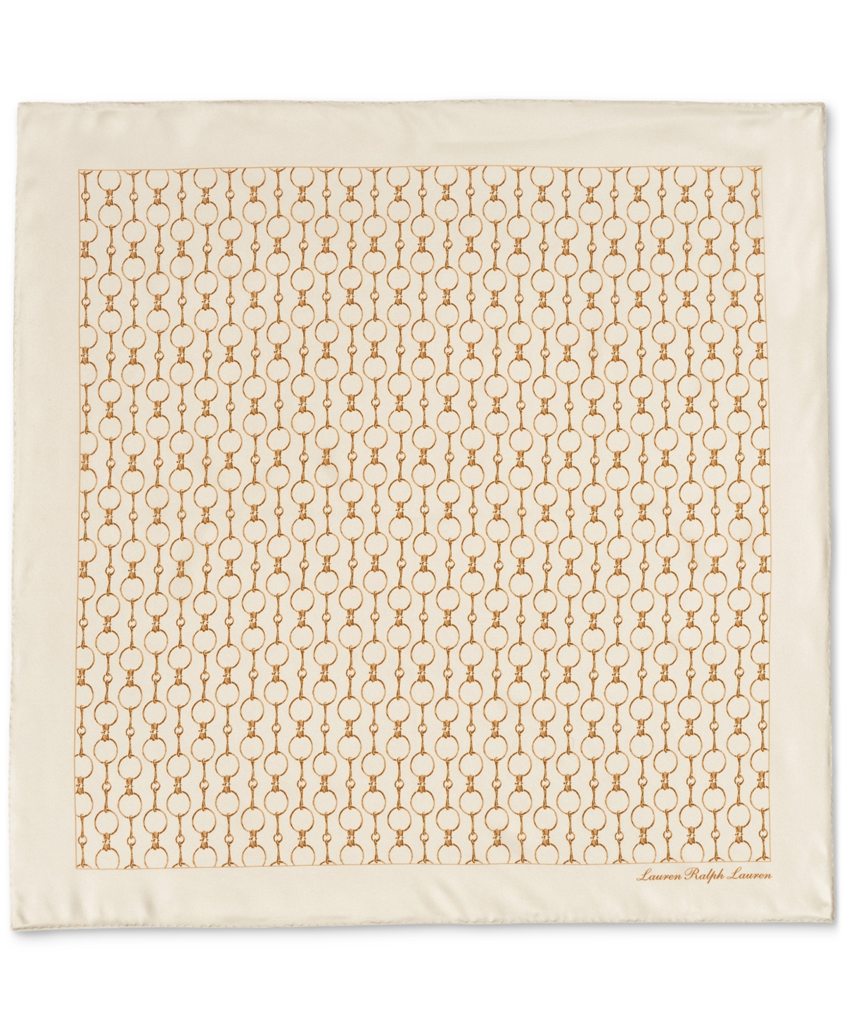 Ralph Lauren Status Silk Square Scarf In Neutral