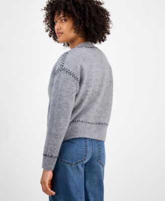 Petite Whipstitch Button-Front Cardigan, Macy's Exclusive