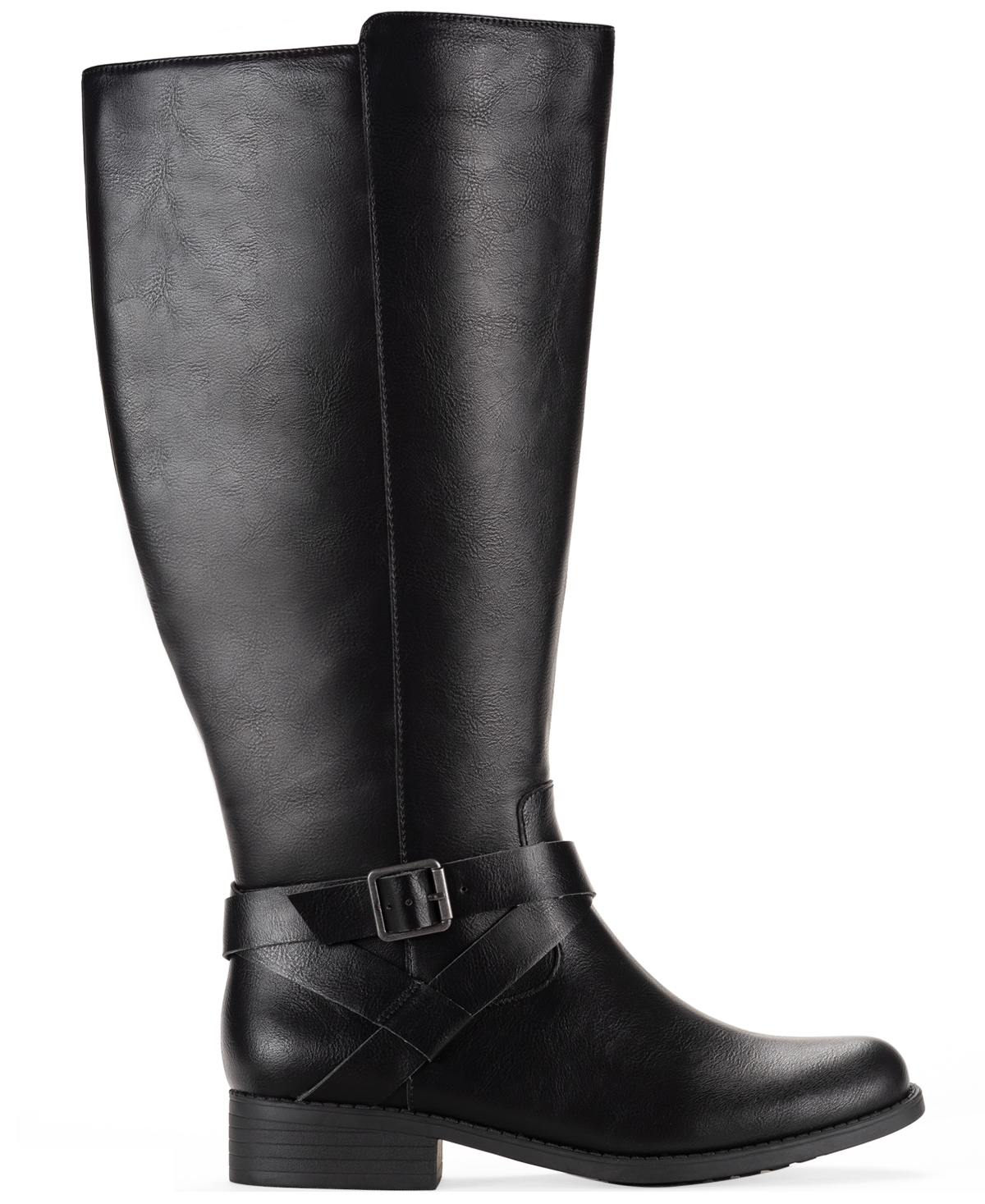 Style & Co Women's Margoo Riding Boots, Wide Calf, Macy's Exclusive In Black