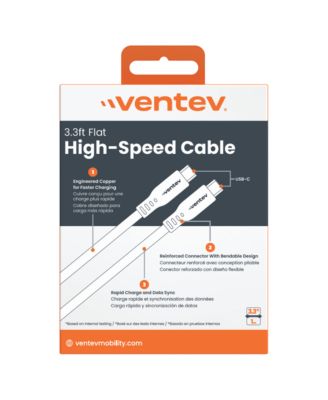 Flat USB-C to USB-C High Speed Tangle-Free 3 Foot Cable