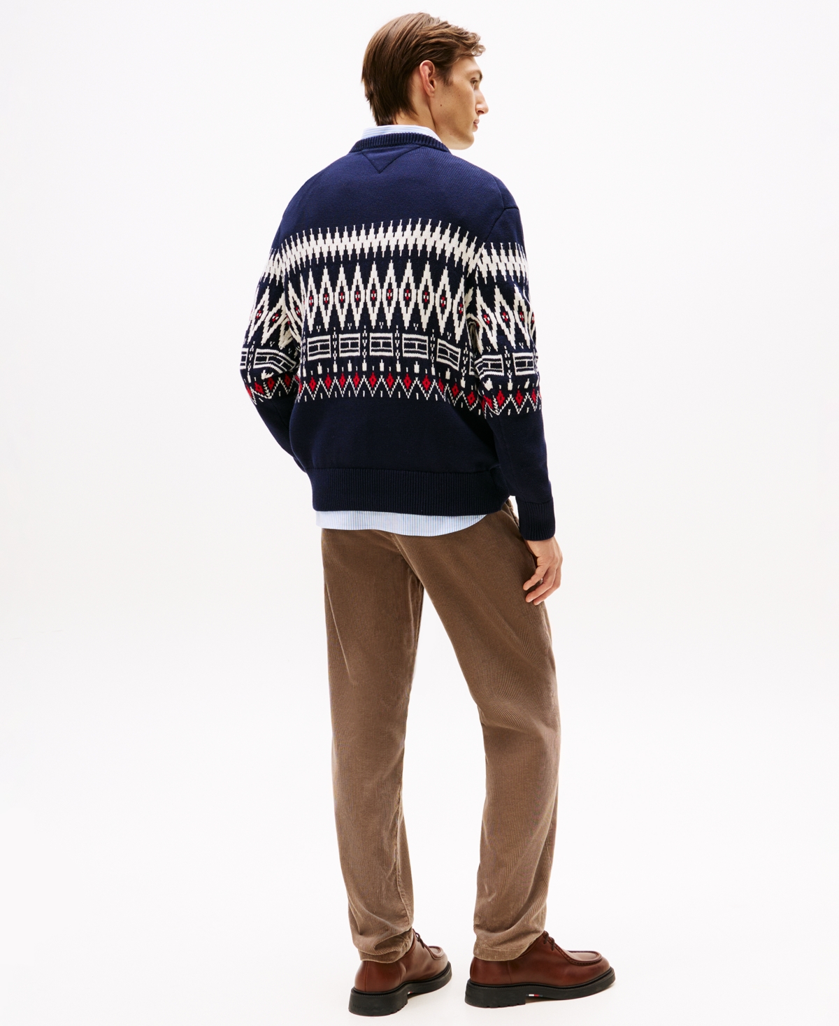 Tommy Hilfiger Fairisle Wool Sweater In Blue