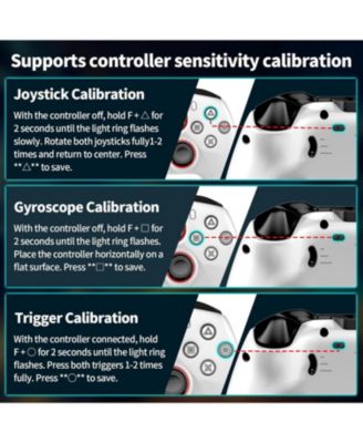 Wireless 5th Gen Elite PS4 Controller, 1200mAh Battery, Dual Motors, 6-Axis Gyro, 3.5mm Audio Jack, Turbo Mode, Compatible with PS4/PC