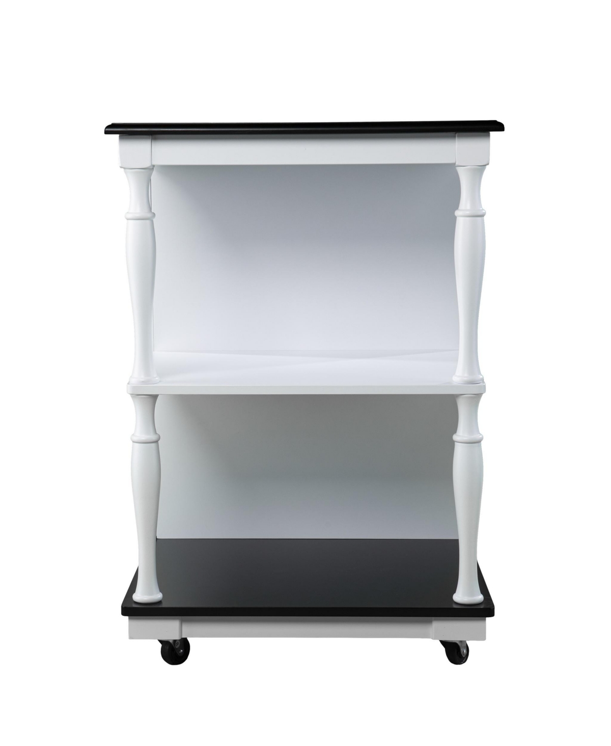 Slickblue Mobile Kitchen Island Cart with Storage Cabinet, Open Shelves, and Casters