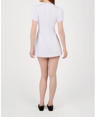 Puff Sleeve Peplum Mini Dress