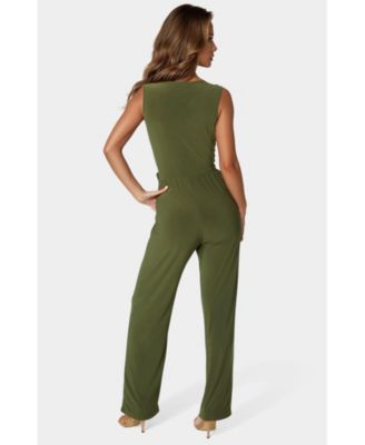 Women's Jersey Wrap Tie Jumpsuit