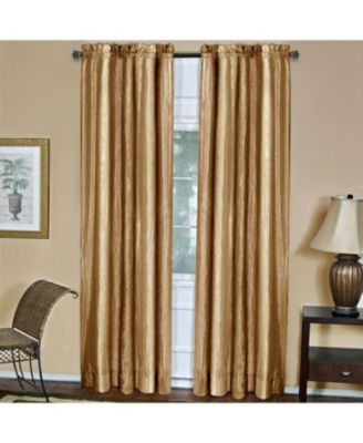 Ombre Crushed Satin Sheer Single Window Curtains and Valances - 50 in. W x 84 in. L, Chocolate