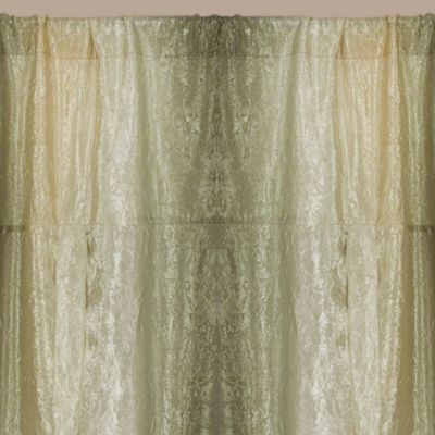 Ombre Crushed Satin Sheer Single Window Curtains & Valances - 50 in. W x 63 in. L Single Tie Up Shade
