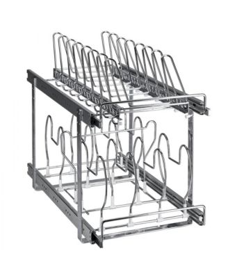 Pot and Pan Wall Rack with 12 Hooks, Heavy-Duty Mountable Organizer for Kitchen Use