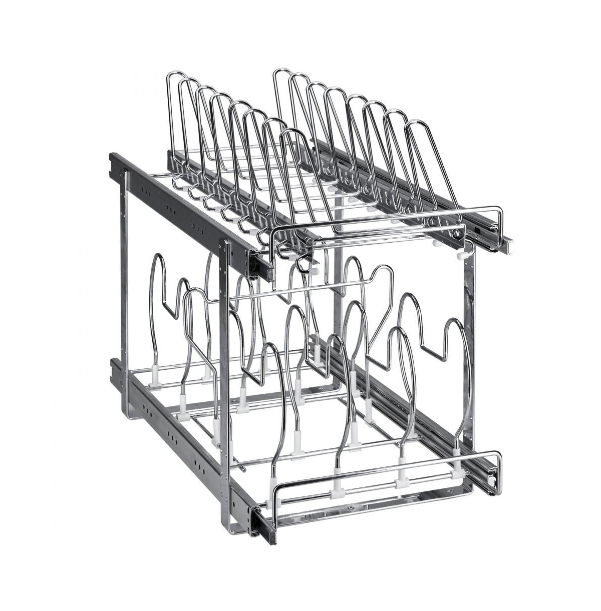 Slickblue Pot and Pan Wall Rack with 12 Hooks, Heavy-Duty Mountable Organizer for Kitchen Use