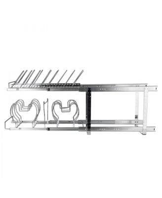 Pot and Pan Wall Rack with 12 Hooks, Heavy-Duty Mountable Organizer for Kitchen Use