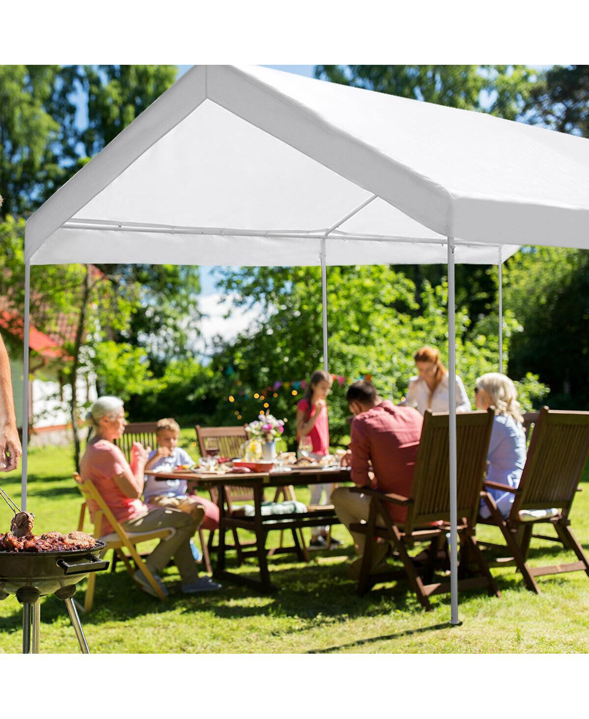 Gymax Steel Frame Party Tent Canopy Shelter Portable Car Carport Garage Cover