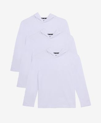 3 Pack Kids And Boys Basic Long Sleeve Hoodie T-Shirts