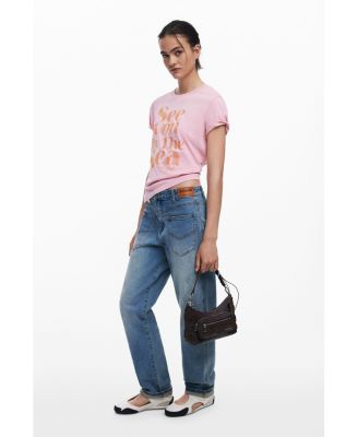 Women's Small textured floral crossbody bag