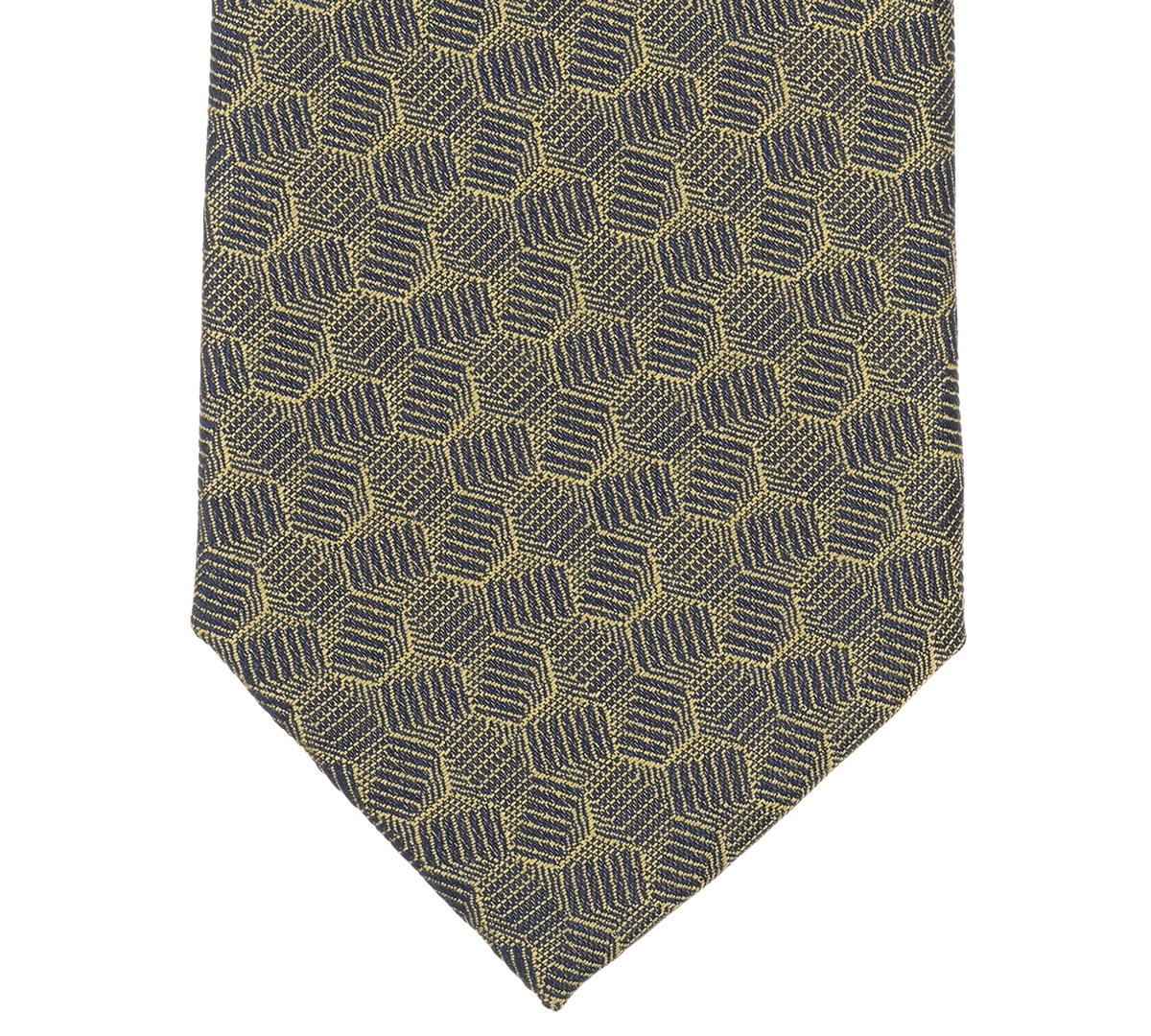 Alfani Men's Marigold Geo-pattern Tie, Macy's Exclusive In Green