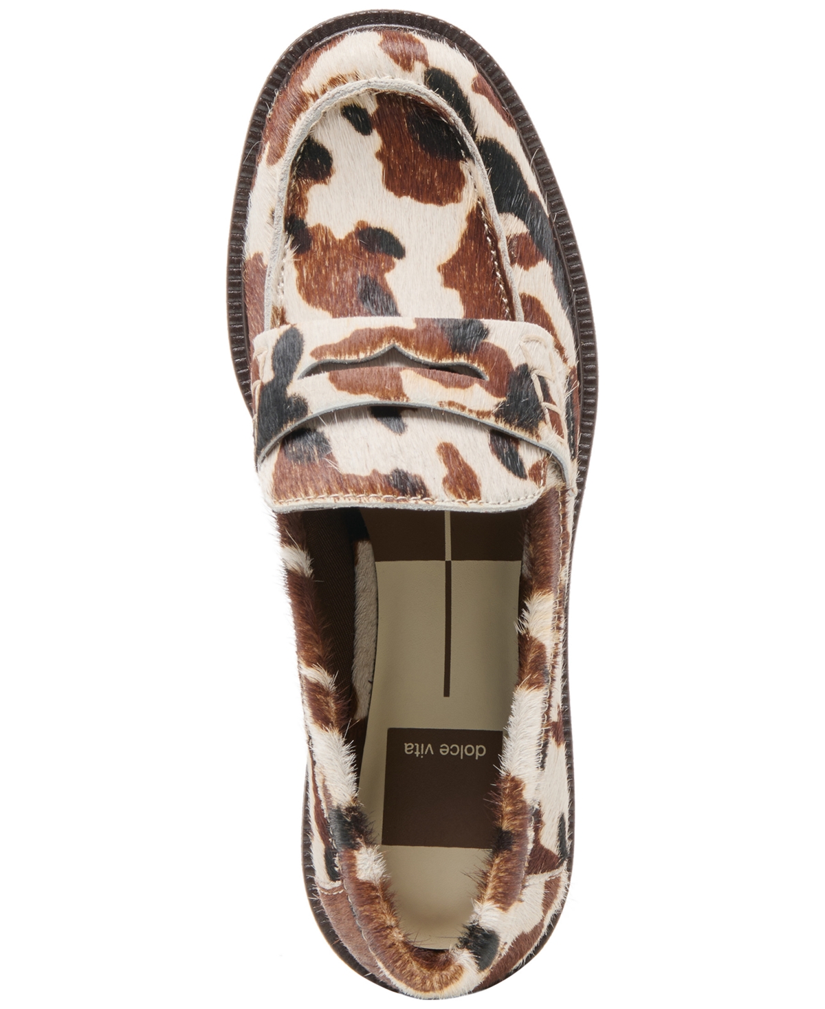 Dolce Vita Tiggy Loafers Cocoa Taurus Calf Hair In Multi