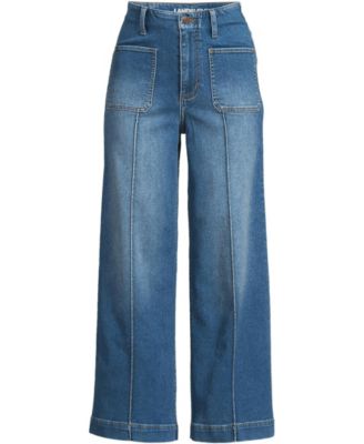 Women's Recover Denim High Rise Patch Pocket Extra Wide Leg Crop Jeans