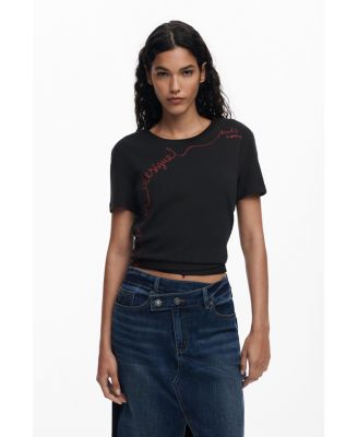 Women's Combined denim midi skirt