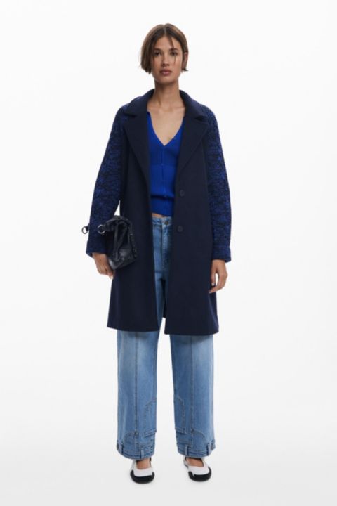Женские куртки Desigual Combined wool coat